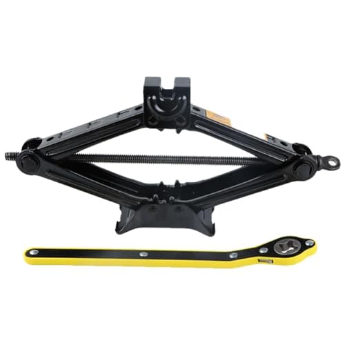ZIBIAO Car Jack Kit, Scissors Jack car, Max 2 ton (4,409 lb) Capacity, tire Jack Tool kit, Power Saving Ratchet Handles, Steel Scissors for tire Wrenches only, for Emergency use only