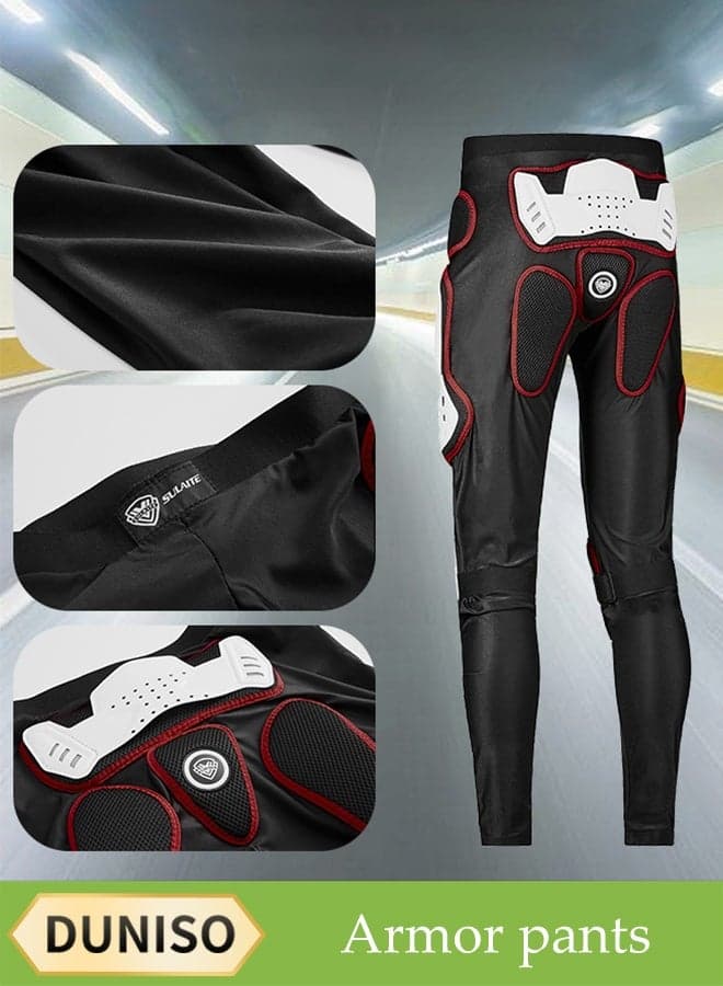 Motorcycle Riding Armor Racing Pants Extreme Sports Pulley Anti Fall Anti Collision Pants Off-Road Equipment Motorcycle Armor Pants, Anti-Fall Breathable Off-Road Riding Hip Support Pants Suitable For Cycling, Skiing, Skating And Other Outdoor Sports, L