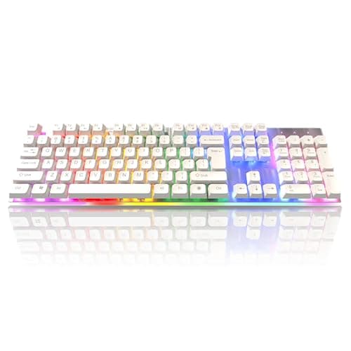 Consistent Waves Gaming Wired Keyboard, USB Interface, Removal Key Caps for Cleaning | Stylish Slim Design