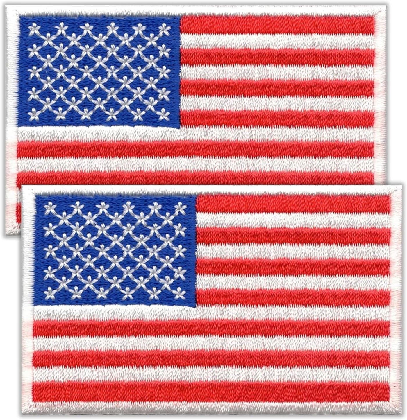 Laughing Lizards American Flag Tactical Patch (2-Pack) | Hook & Loop 2x3 USA Flag Military Patch, Tactical Patches for Backpacks, Hats, Bags, and Equipment