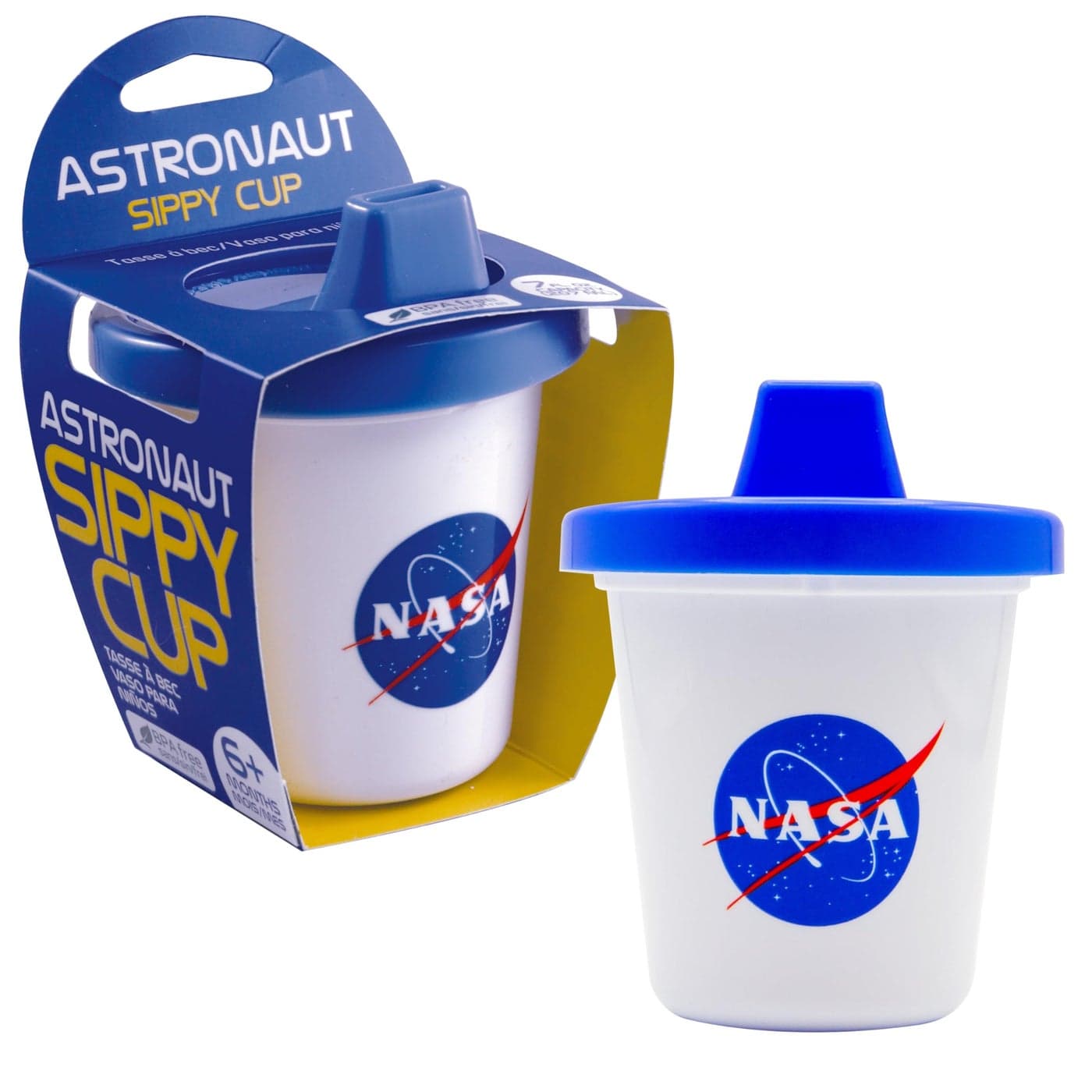 GAMAGO NASA Baby Sippy Cup Adorably Cute Learner Sippy Cup for Babies Toddlers and Kids 6 Months Old Holds 7 Ounces BPAFree FoodSafe Spill Proof Easy to Clean