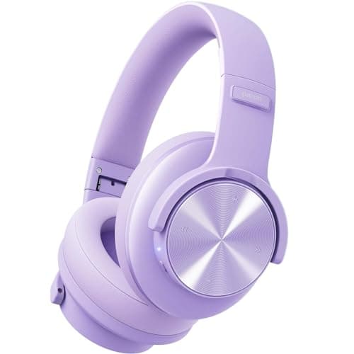 Picun B8 Headphones Wireless Bluetooth 120H Bluetooth Headphone Over Ear with 3EQ Music Modes HandsFree Calls Deep Bass Headphones for Travel Home Office Cellphone PC Purple