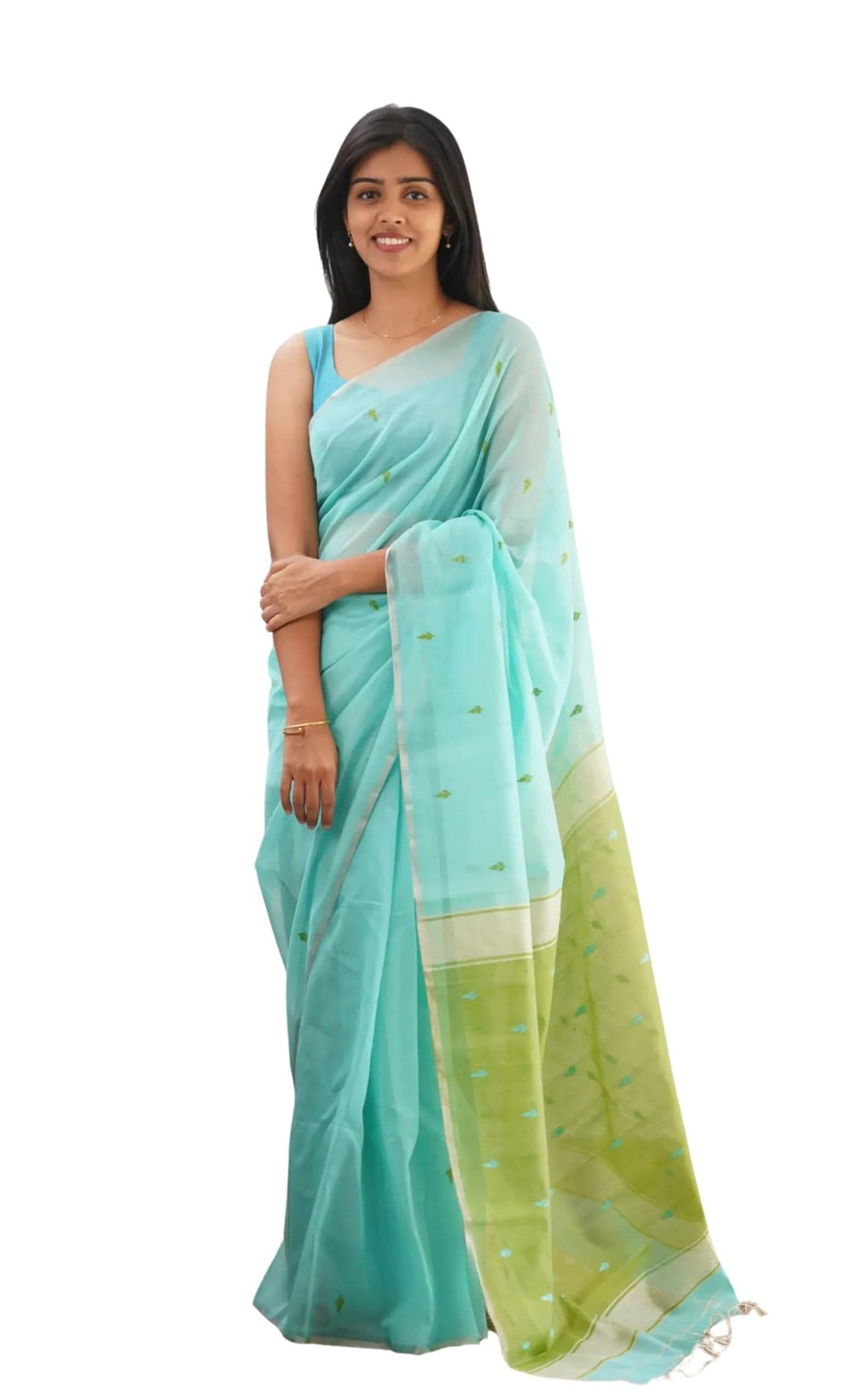 C J Enterprise Women's Banarasi Pure Kanjivaram Silk Saree Cotton Spun Saree for Wedding Soft Design Wear Sarees Latest Sari With Blouse Piece new ladies 2025 (Cotton Lavender) (Blue_Pista)