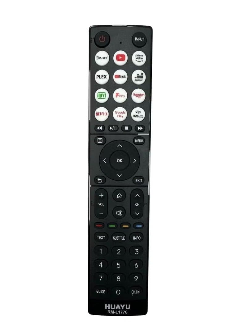 Remote Control for Hisense LCD LED Smart TV with Many Shortcut Buttons Easy Setup Model RM-L1776