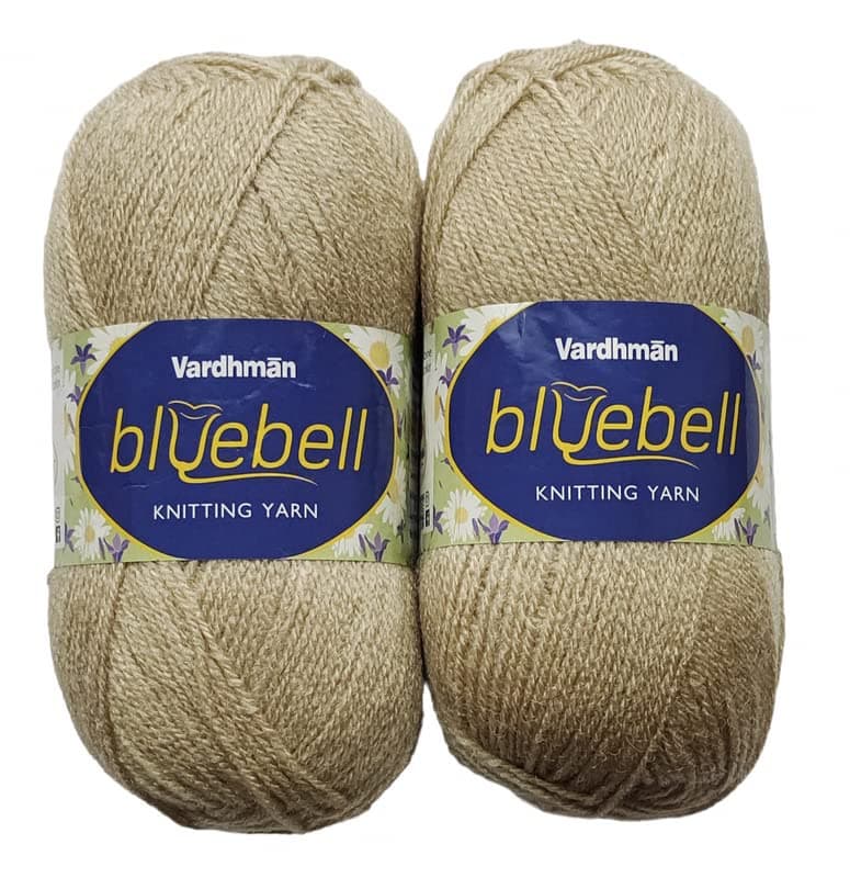 Vardhman Bluebell Skin 500 GM 1 Ball 100 GM Each Wool Ball Hand Knitting WoolArt Craft Soft Fingering Crochet Hook Yarn Needle Acrylic Knitting Yarn Thread Dyed Shade No11