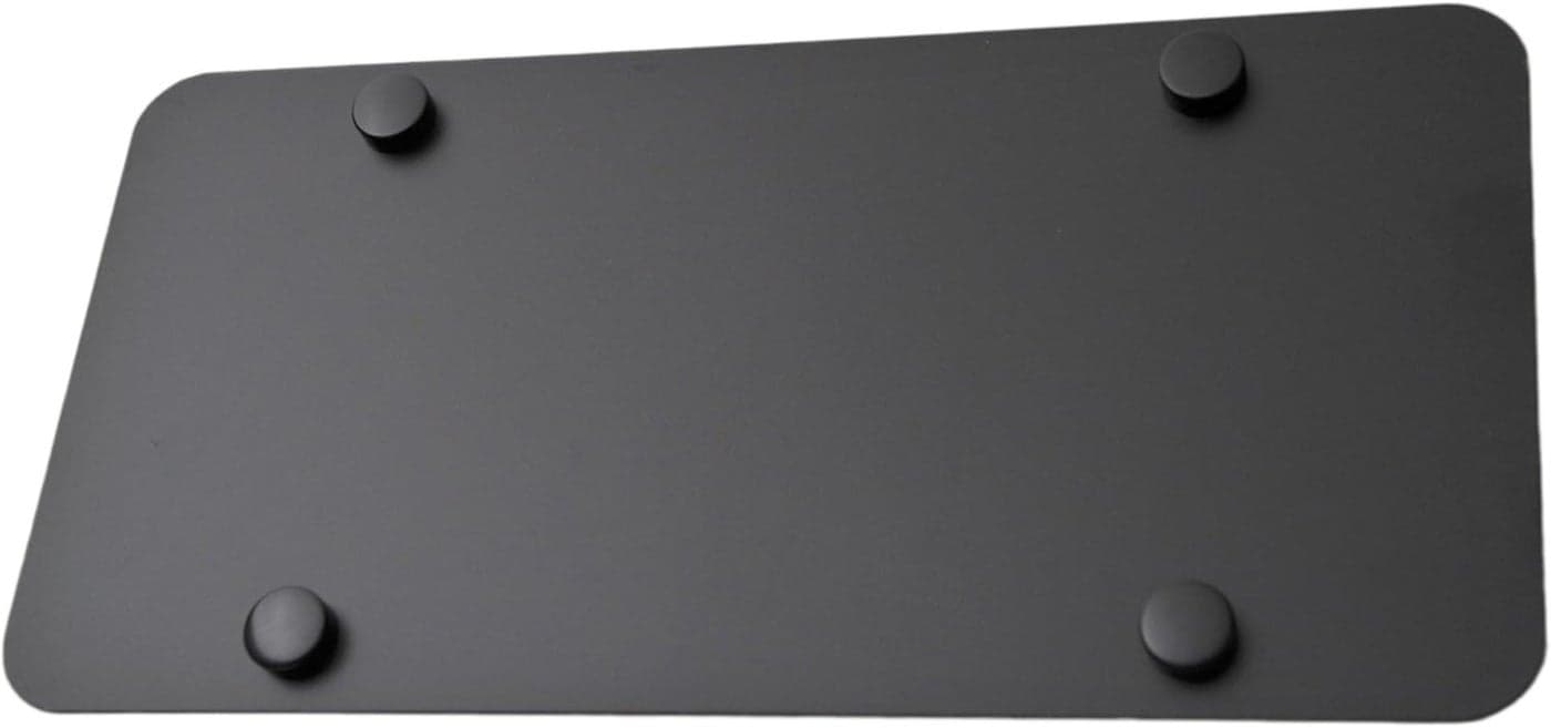 LFPartS Blank Stainless Steel License Plate - 12"x6", Black Matte