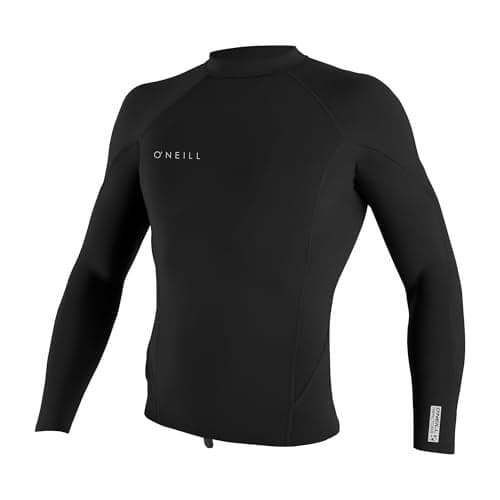 ONeill Mens Reactor2 15mm LS Top Wetsuit BlackBlackBlack Medium