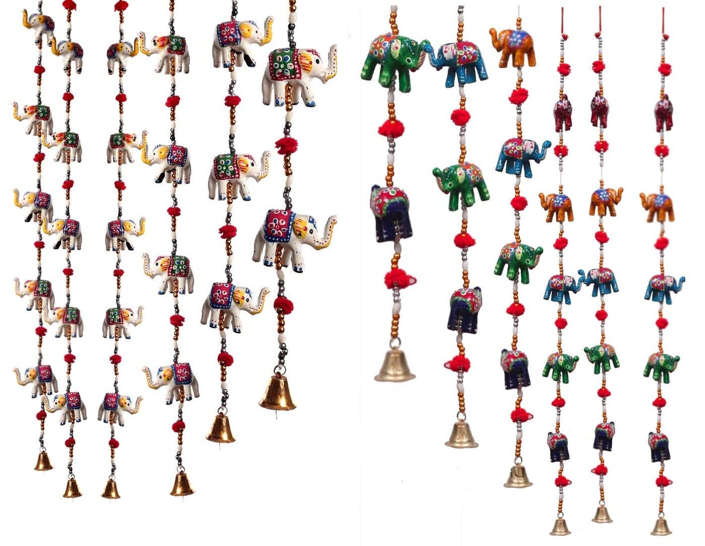DreamKraft Paper Mache Elephant Door Hanging Bandarwal for Wall Hanging, Home Decor, Main Door Decor (96 Cm, Multicolor)