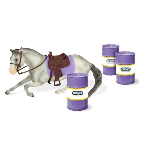Breyer Horses Freedom Series Barrel Racing Set Horse Figurine 9 L x 7 H Model BFS10254