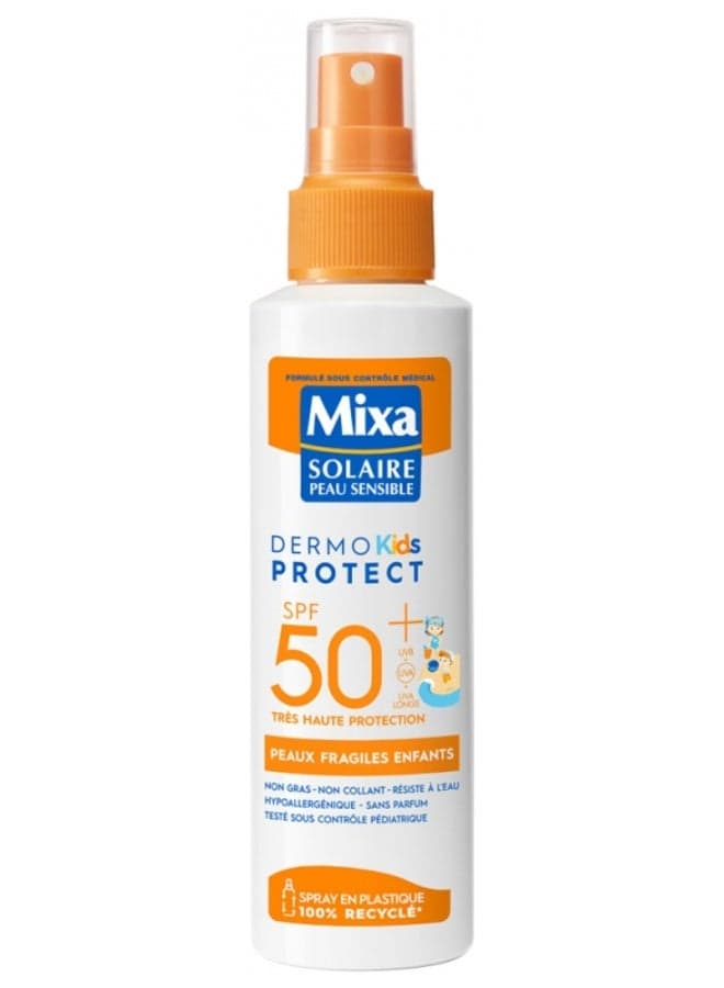 Mixa Dermo Kids Protect Spray Solaire Peaux Fragiles Enfants SPF50+ 175 ml