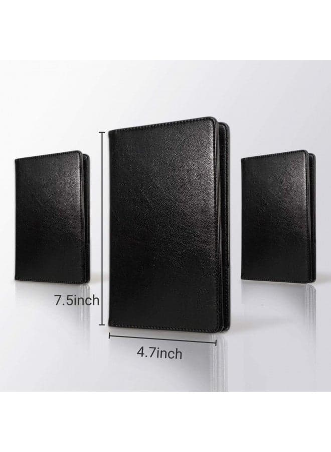 Mymazn Black Server Books for Waitress Book Waiter Book Server Booklet Restaurant Waitstaff Organizer, Serving Book Guest Check Book Holder Money Pocket Fits Server Apron (Black)