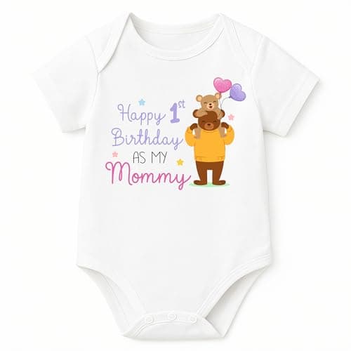 Lillypupp Cotton Body Suit For New Born Baby Boy Girl Made To Express Love For Mothers/Mommy/Mom. First Birthday As Mommy Half Sleeves Romper Bodysuit Clothes For Infant Toddler Boys Girls.