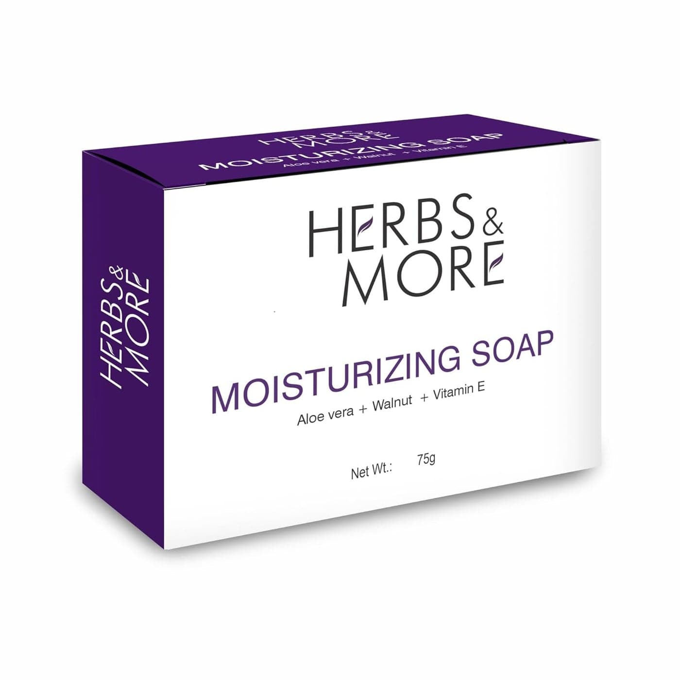Herbs More Moisturizing Soap ParabenFree SulphateFree with Tea Tree Oil Vitamin E Aloe Vera Walnut Scrub 75g Pack of 5
