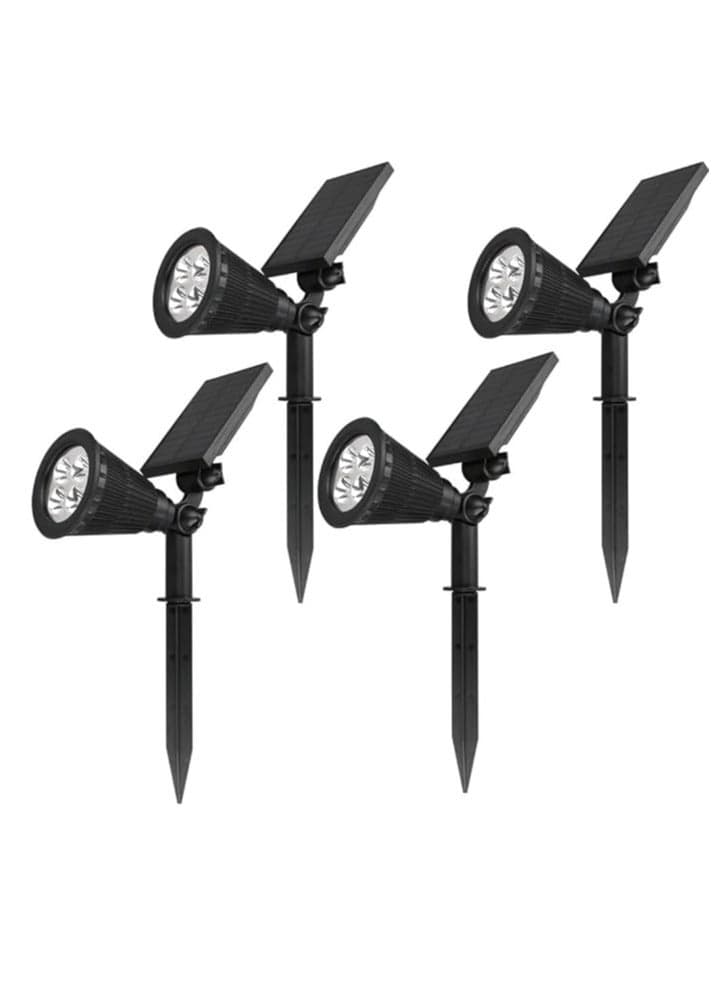 Pack of 4 Solar Spike Light - 2W, SMD LED Red Light | Outdoor LED Landscape Light Waterproof | Spotlight with Spiked Stand for Garden, Lawn, Backyard (Red)