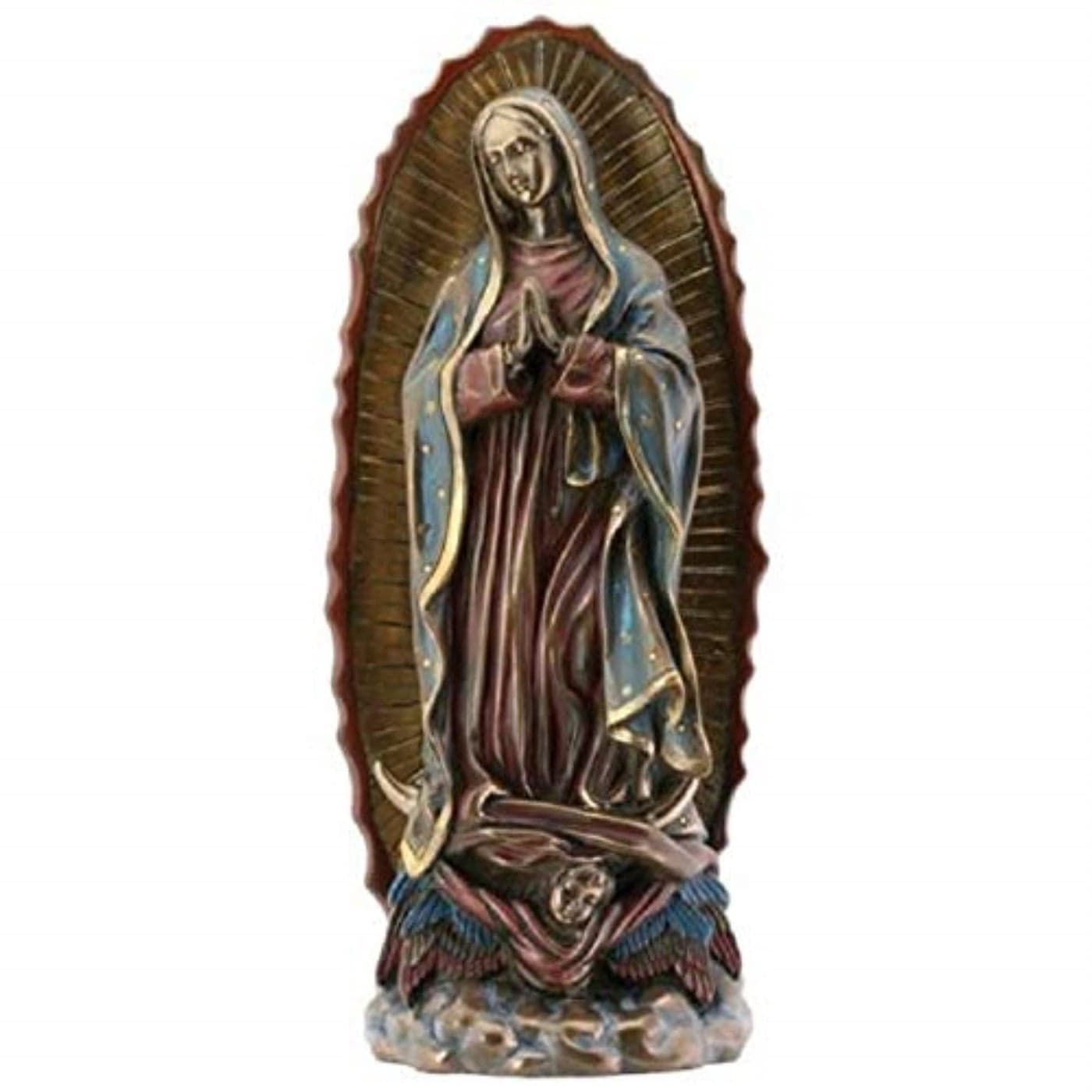 SUMMIT COLLECTION Our Lady of Guadalupe Virgin Mary Resin Statue Bronze Color