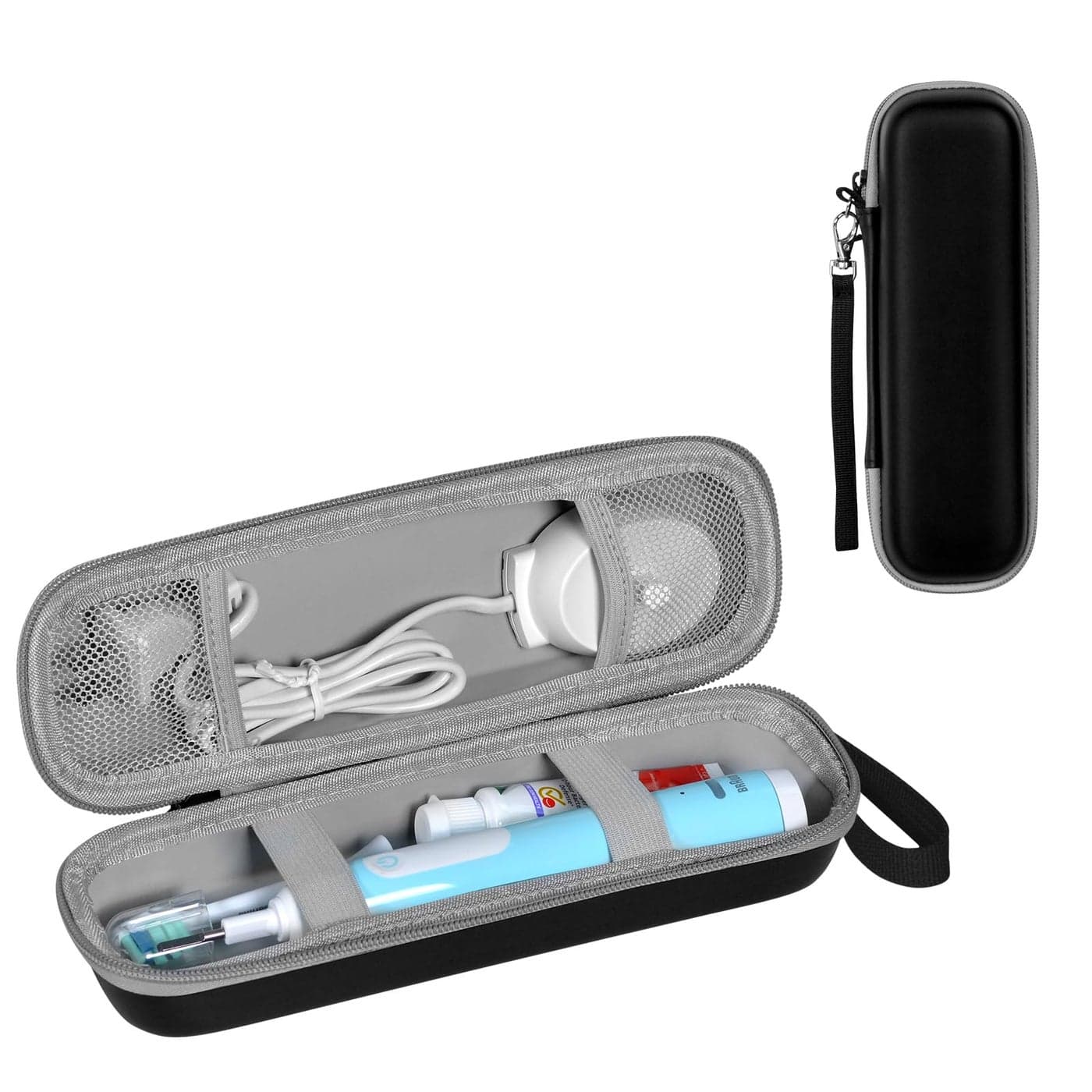 Toothbrush Travel Case for OralBOralB Pro 1000 1500 5000 7000 7500 6000 9600 Phlips Sonicare 4100 5100 1100 6100 5300 Electric Toothbrush Portable Hard Protective Storage Bag Black
