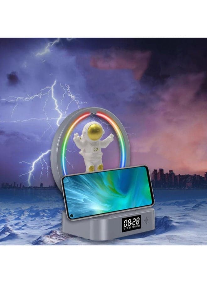 Cutting-Edge Audio Technology: Magnetic Levitation Astronaut Speaker with Clock