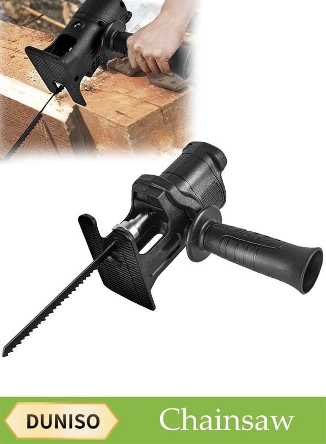 Reciprocating Saw Adapter, Electric Drill To Reciprocating Saw Adapter With 3 Replaceable Saw Blades, Electric Drill Conversion Tool Electric Saw Converter For Wood, Metal, Plastic, Bone, Leather, Hand Drill To Electric Saw, Saber Saw To Reciprocating Saw Electric Woodworking Handheld Multi-Function