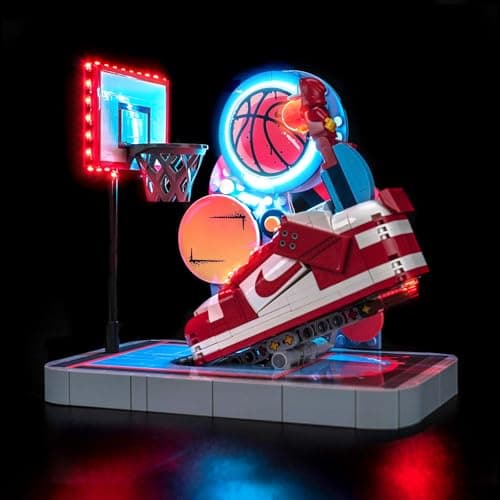 BrickBling LED Light Compatible with Lego Nike Dunk Trickshot Creative Lighting Compatible with Lego 43021 Excluding Bricks