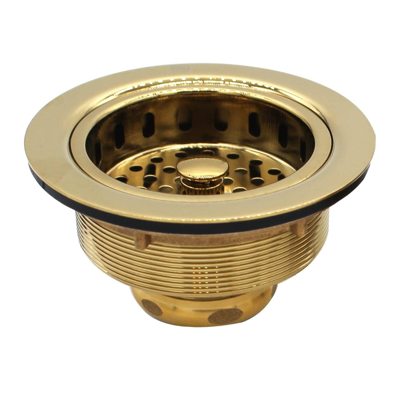 Westbrass R21401 312Inch Large Post Style Kitchen Sink Basket Strainer Polished Brass