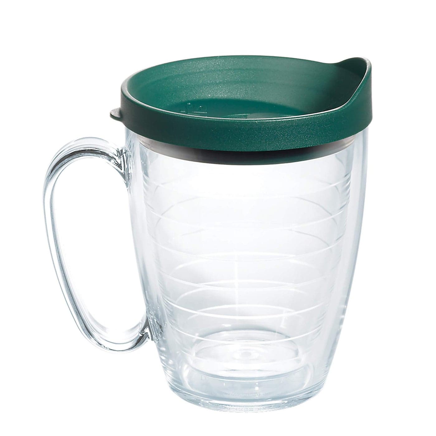 Tervis Clear Colorful Lidded Made in USA Double Walled Insulated Tumbler Travel Cup Keeps Drinks Cold Hot 16oz Mug Hunter Green Lid