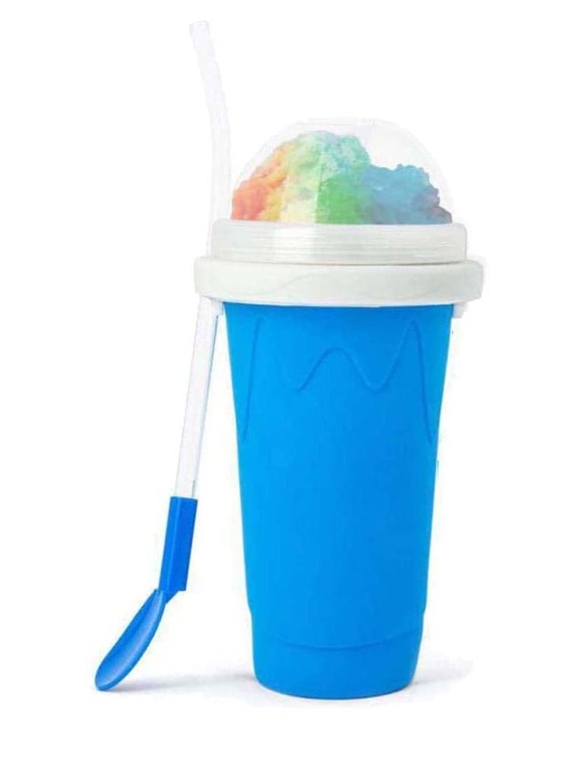 Slushy Maker Ice Cup Travel Portable Double Layer Silica Pinch Hot Summer Cooler Smoothie Silicon