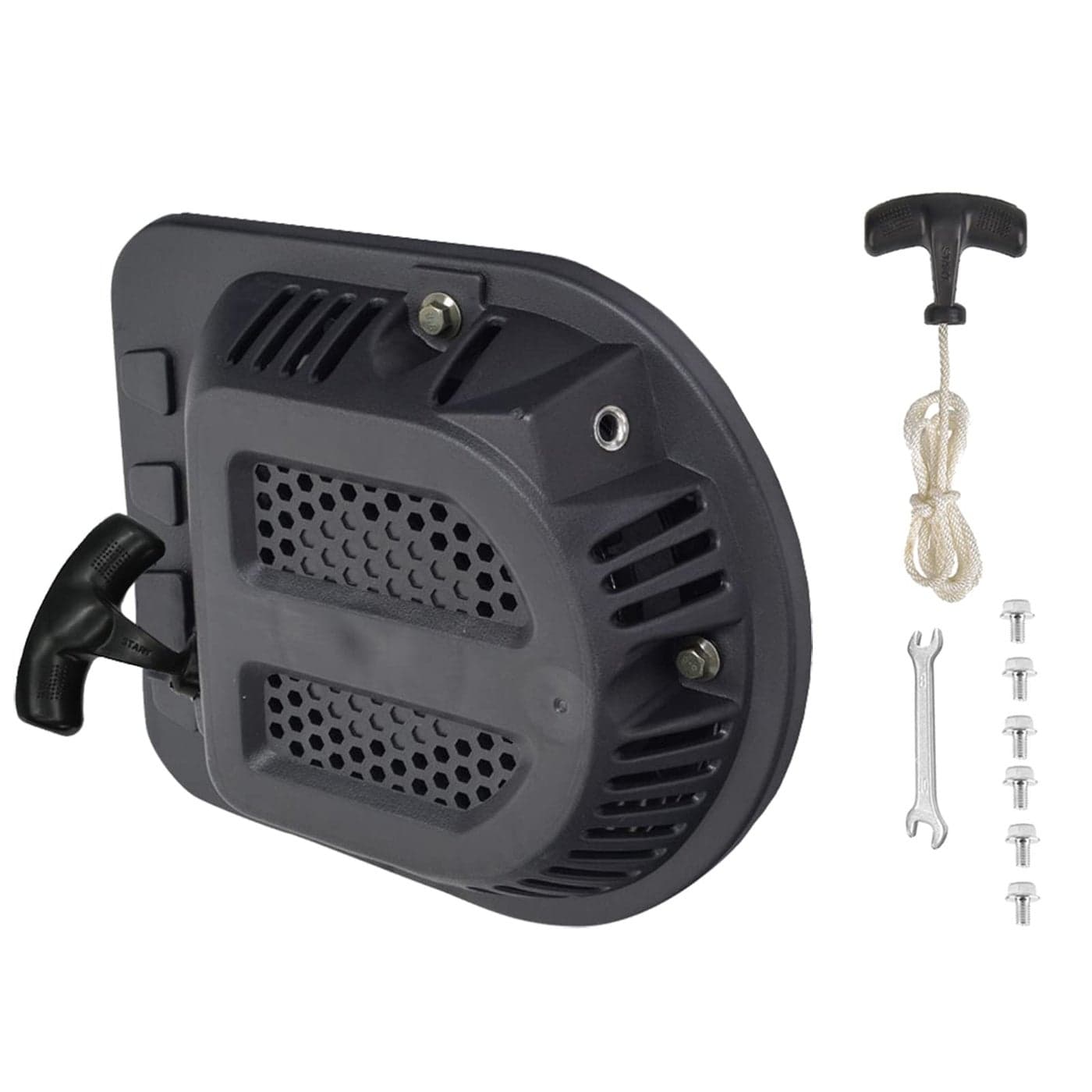 JMCHstore Pull Start Recoil Starter Assembly for Massimo Moto Baja MB200 MB200GC 196cc 4 Stroke 65hp Baja Heat Mini Baja Baja Warrior 196cc Mini Bike Replacement Parts wSpare Pull Cord Handle
