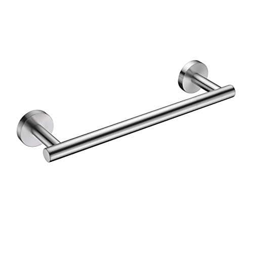 Nolimas 12 Inch Bath Hand Towel Bar SUS 304 Stainless Steel Towel Rod Rack Holder Round Wall Mounted Suit for Kitchen BathroomLiving RoomToilet Anti Rust Brushed Nickel