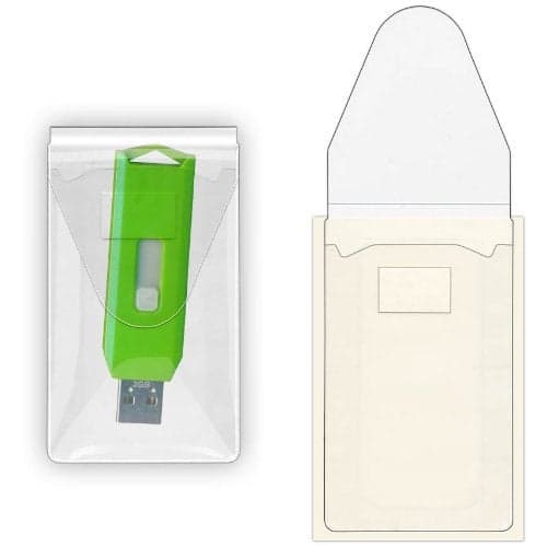 StoreSMART® - USB Flash Drive Holders- Peel & Stick Strip & Resealable Flap - 50-Pack - TL10252-50