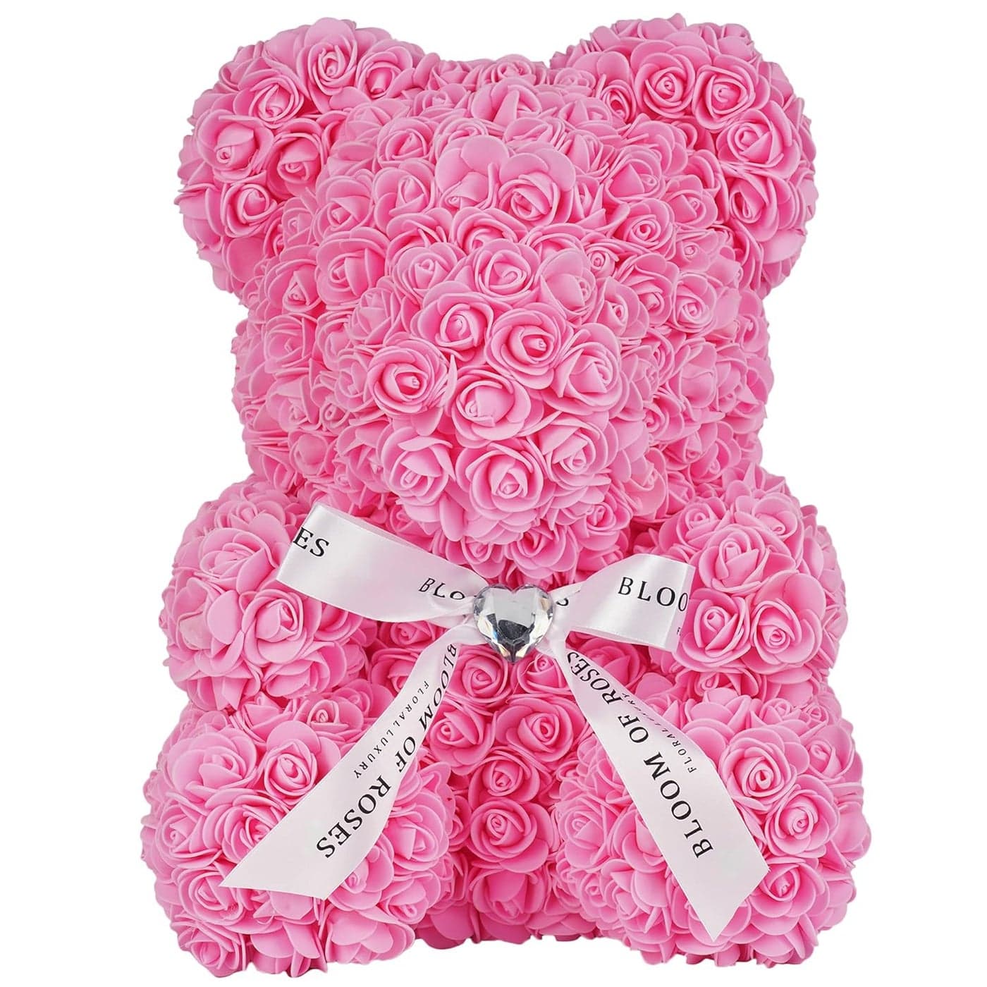 The Rose Bear Artificial Rose Teddy Bear Pink