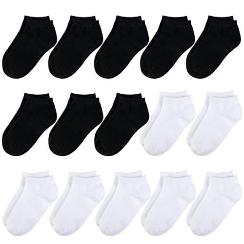BOOPH Kids Socks for Boys Girls Low Cut Athletic Ankle Socks 6-8 Years Multi03