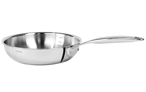 Cristel CastelPro Ultraply 11 Stainless Steel Frying Pan 5Ply construction