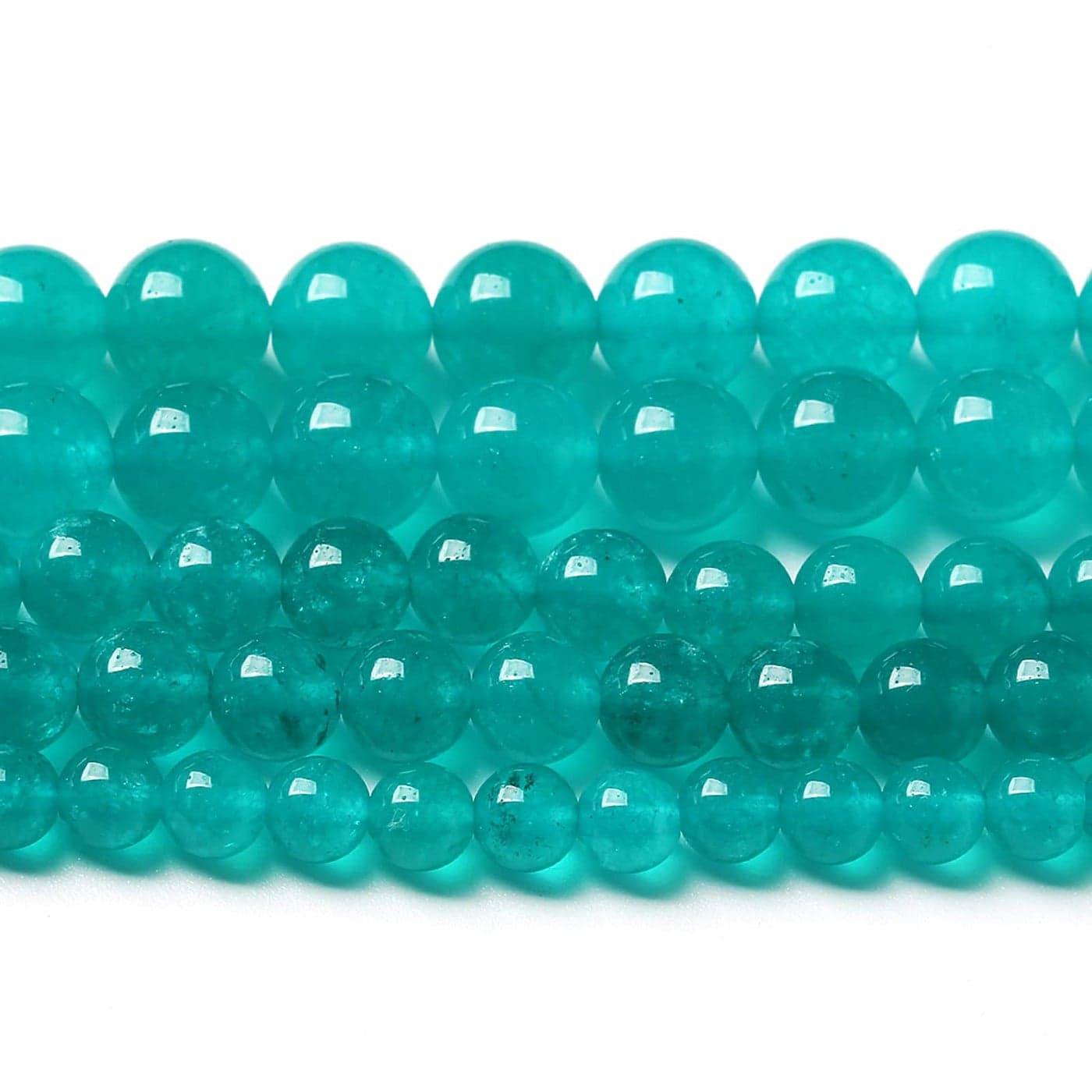 46PCS 8mm Natural Stone Beads Blue Amazonite Jade Stone Round Loose Beads for Jewelry Making DIY Bracelet Necklace 15 Inch