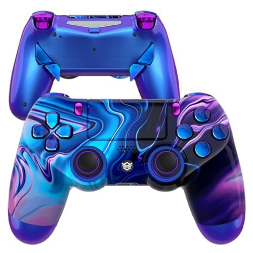 HEXGAMING NEW EDGE Wireless Controller Compatible with ps4-4 Back Buttons, 6 Profiles, Hair Triggers, Swappable Thumbsticks - Origin of Chaos