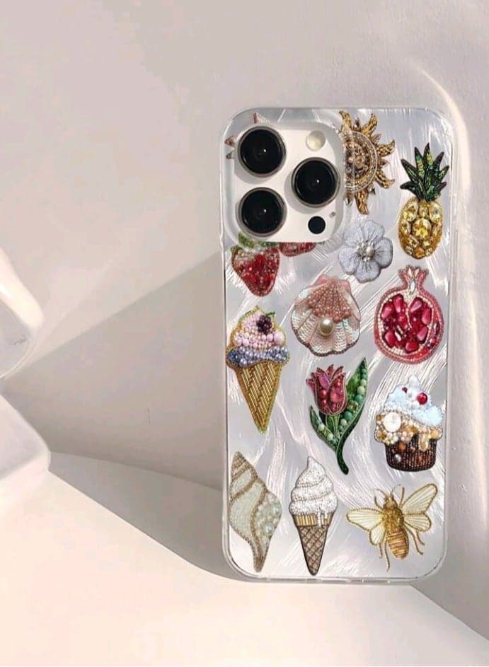 Elegant Cover Case For Iphone 16 Pro Max Anti Slip With Trendy Stickers Design