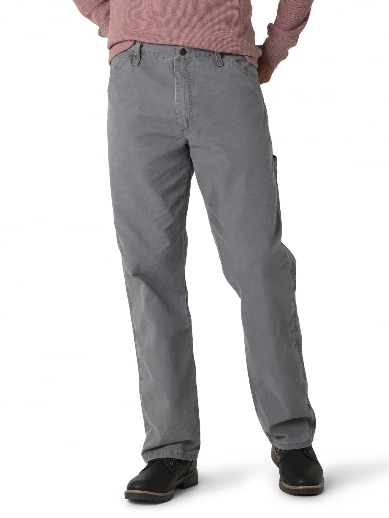 Wrangler Authentics Men's Classic Carpenter Jean, Rock Gray, 33W x 30L