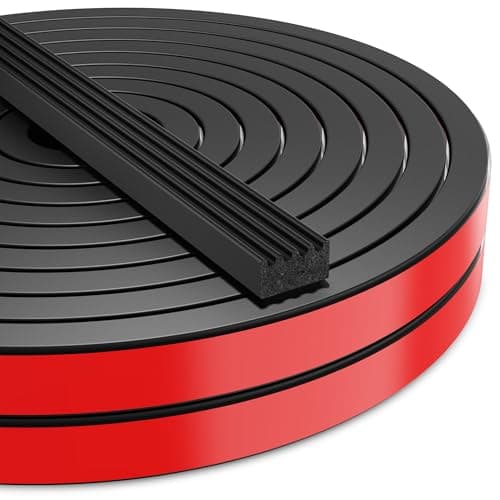 UIOCSSC 26Ft EPDM Rubber Weather Stripping Foam RV Door Seal SelfAdhesive Marine Hatch RV Door Seal Automotive Weatherstrip for Enclosed Trailer Boat Truck Bed Home W0625 H0375