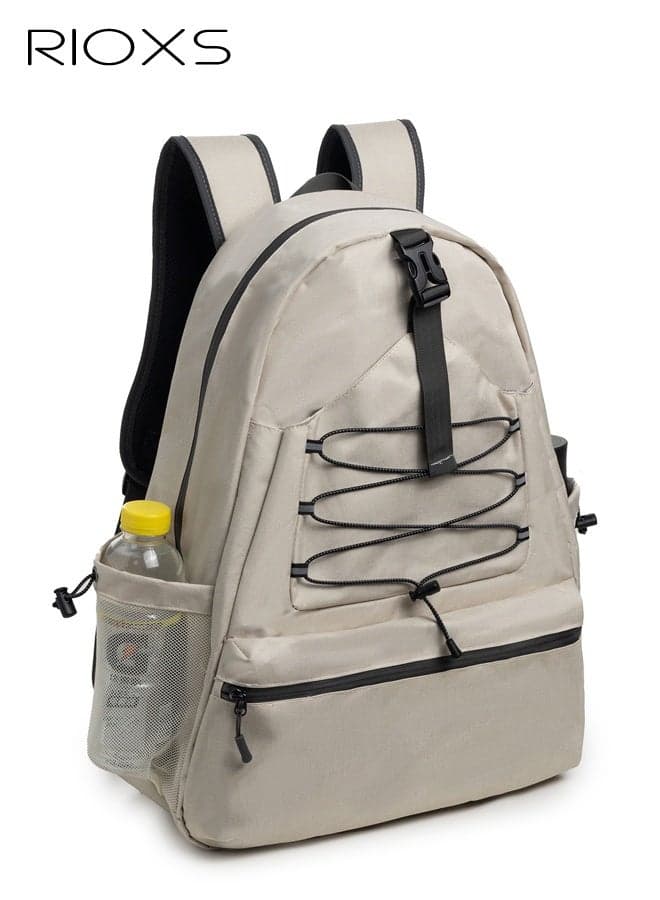 Large Tennis Bag, Lightweight Waterproof Tennis Backpack Holds 4 Rackets with Shoe Compartment and Adjustable Rope, Tennis Racket Bag with Fixed Buckle for Women and Men to Hold Tennis Racket, Pickleball Paddles, Badminton Racquet Set