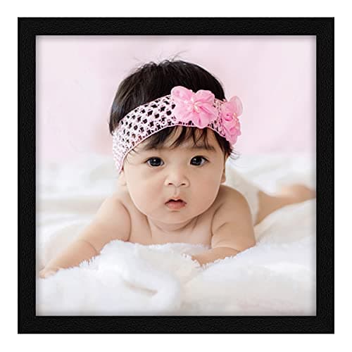 ArtX Paper Cute Baby Girl Pictures Wall Art Painting, Multicolor, Baby, 13X13 in, Set of 1