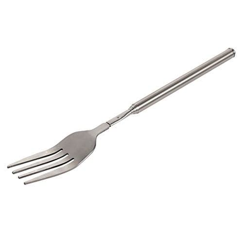 Extendable Fork,8.7 to 25.4 Inch Expandable fork prank,Expandable fork,Telescopic BBQ Fork, Stainless Steel, Extendable Handle,Long Dinner Fruit Dessert Cutlery