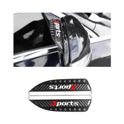 Suvnie 2 PCS Carbon Fiber Automotive Rear View Side Mirror Rain Eyebrow Universal Vehicle Side View Mirror Rain Cover for Car Truck SUV