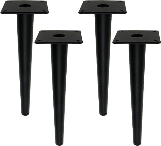 Dcloud Set of 4 Round Inclined Sleek Tapered Chair Legs Sofa Table Legs Furniture Legs Tool_ Inclined with Mounting Screws 8 inch