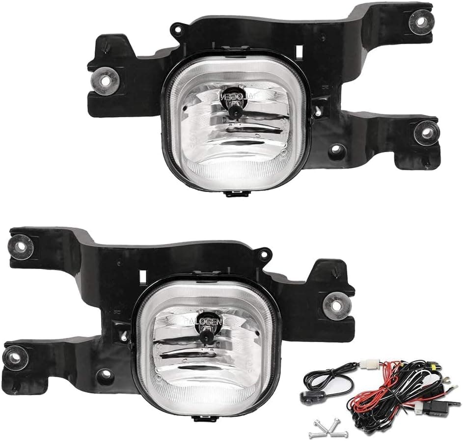 A ABIGAIL Driving Fog Lights Replacement for 2008-2010 Ford F250 F350 F450 Super Duty with H10 12V 42W Halogen Bulbs & Wiring Harness Kit