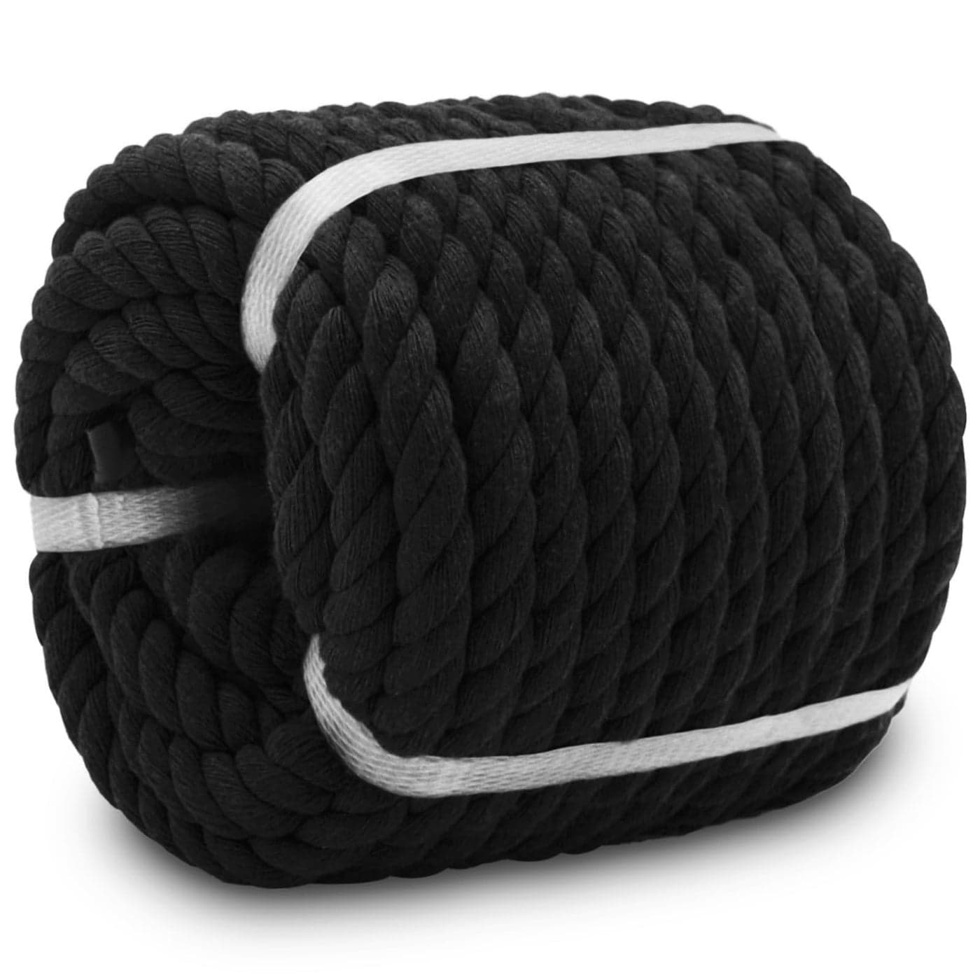 VEIZEDD Black Rope 38 inch 100 feet Soft Cotton Rope for Crafts Home Decor Wall Hanging