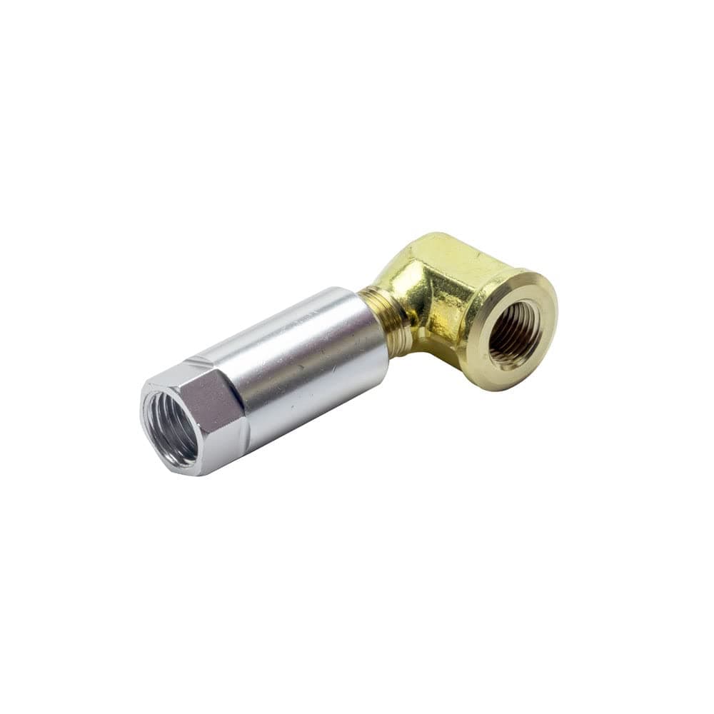 GlowShift 4 an Fuel Rail Fuel Pressure Sensor Thread Adapter Compatible with Chevy GM LS1 LS2 LS3 LS6 Engines Includes 90 Degree Thread Adapter