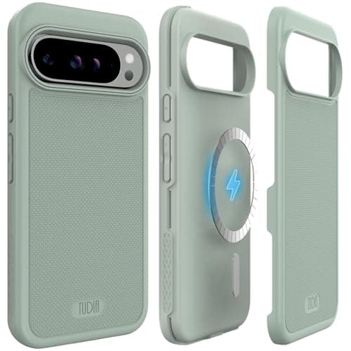TUDIA for Google Pixel 9 Pro XL Case 2024 MergeGrip Magsafe Compatible Case Military Grade Dual Layer Shockproof Slim NonSlip Heavy Duty Protective Phone Cases Green Lily