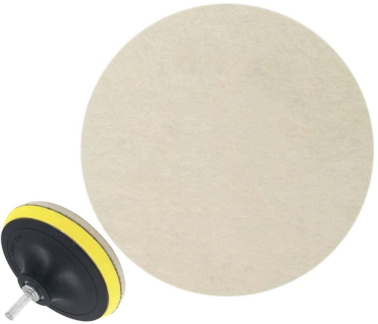 DIY Crafts 1 Pc, 5" inch Only Felt Pad, Polishing Pads For Sponge Woolen Polishing Waxing Buffing Pads Kit Auto Car with M10 Drill Adapter -5" Inch (Pack of 1 Pc, 5(1 Pc, 5" inch Only Felt Pad)