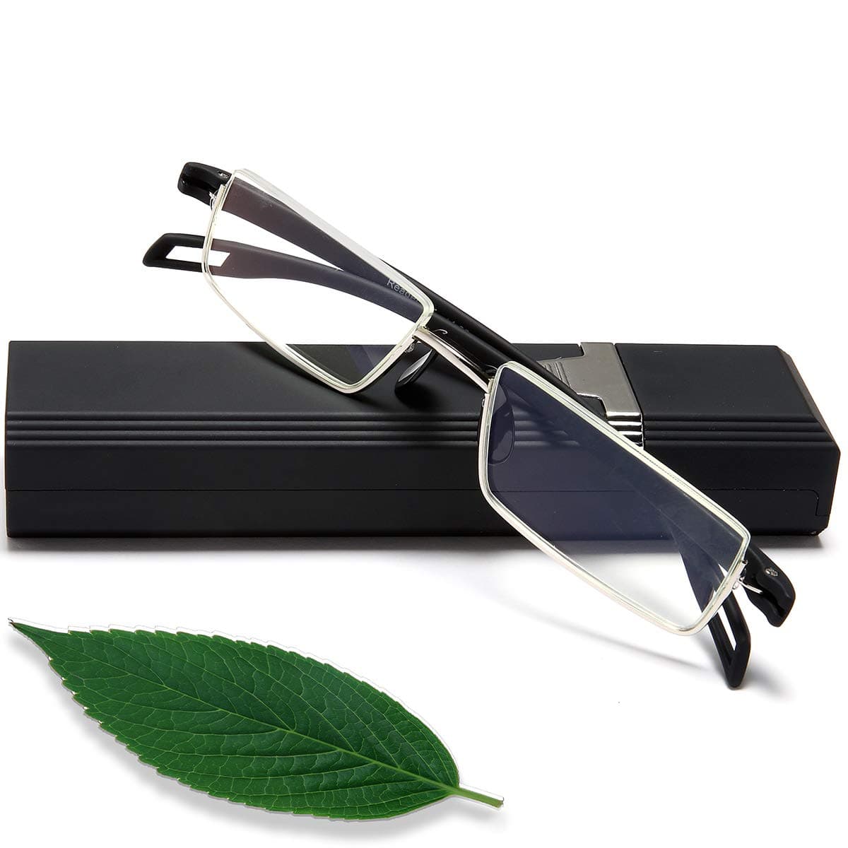 EYEURL Blue Light Blocking Half Frame Glasses for Men and Women Blue Screen Computer Eyeglasses Crystal Vision Anti Glare