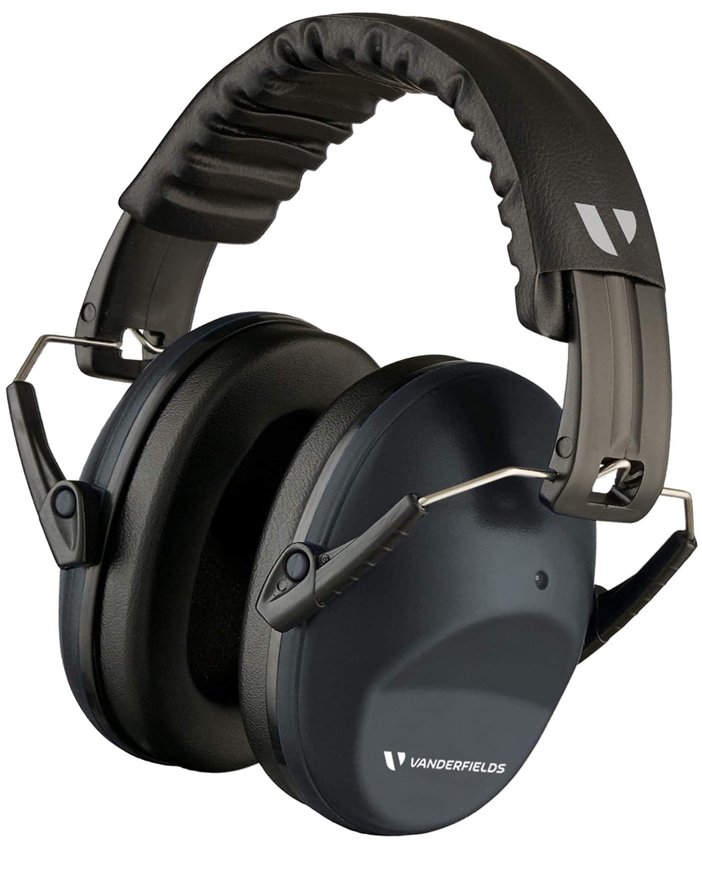 Vanderfields Premium Hearing Protection Ear Muffs Broad Spectrum Sound Reduction 332dB at 2K Hz Noise Cancelling Headset Safety Noise Cancellation Headphones Adults and Teens Charcoal Gray