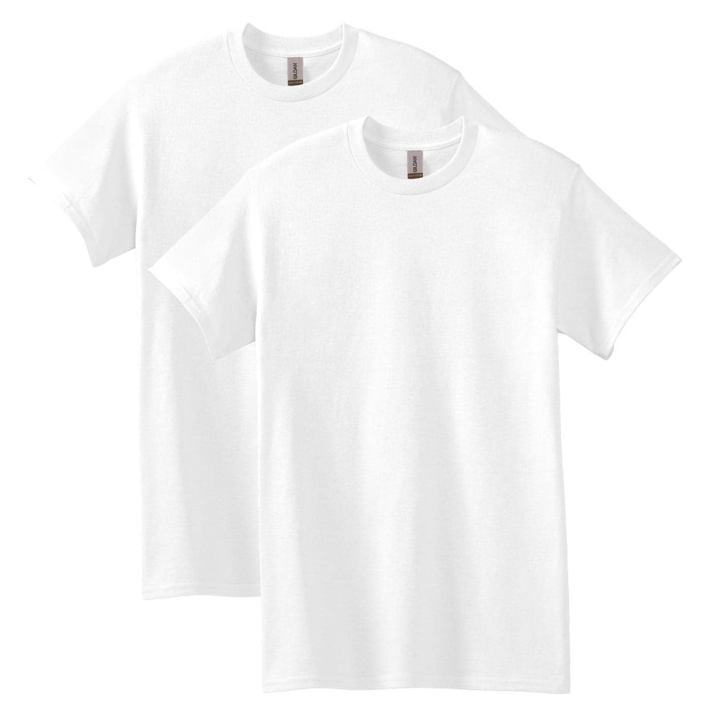 Gildan mens Heavy Cotton T-shirt, Style G5000, Multipack Shirt, White (2-pack), XX-Large US